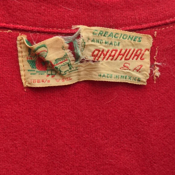 Handmade embroidered vintage wool blazer from Mexico. 40s/50s - Picture 4 of 10